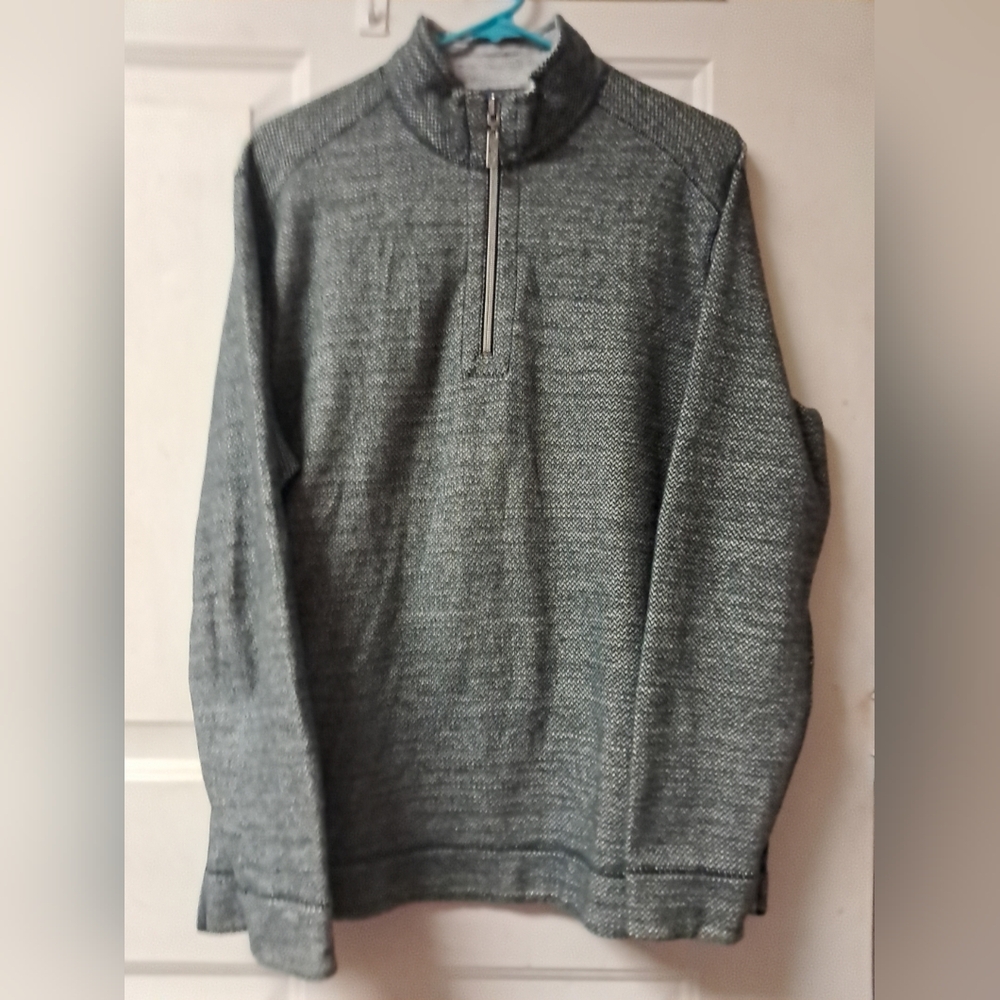 Tommy Bahama "Mixed Doubles" Reversible 1/4 Zip Mens Med. Pullover Sweatshirt.